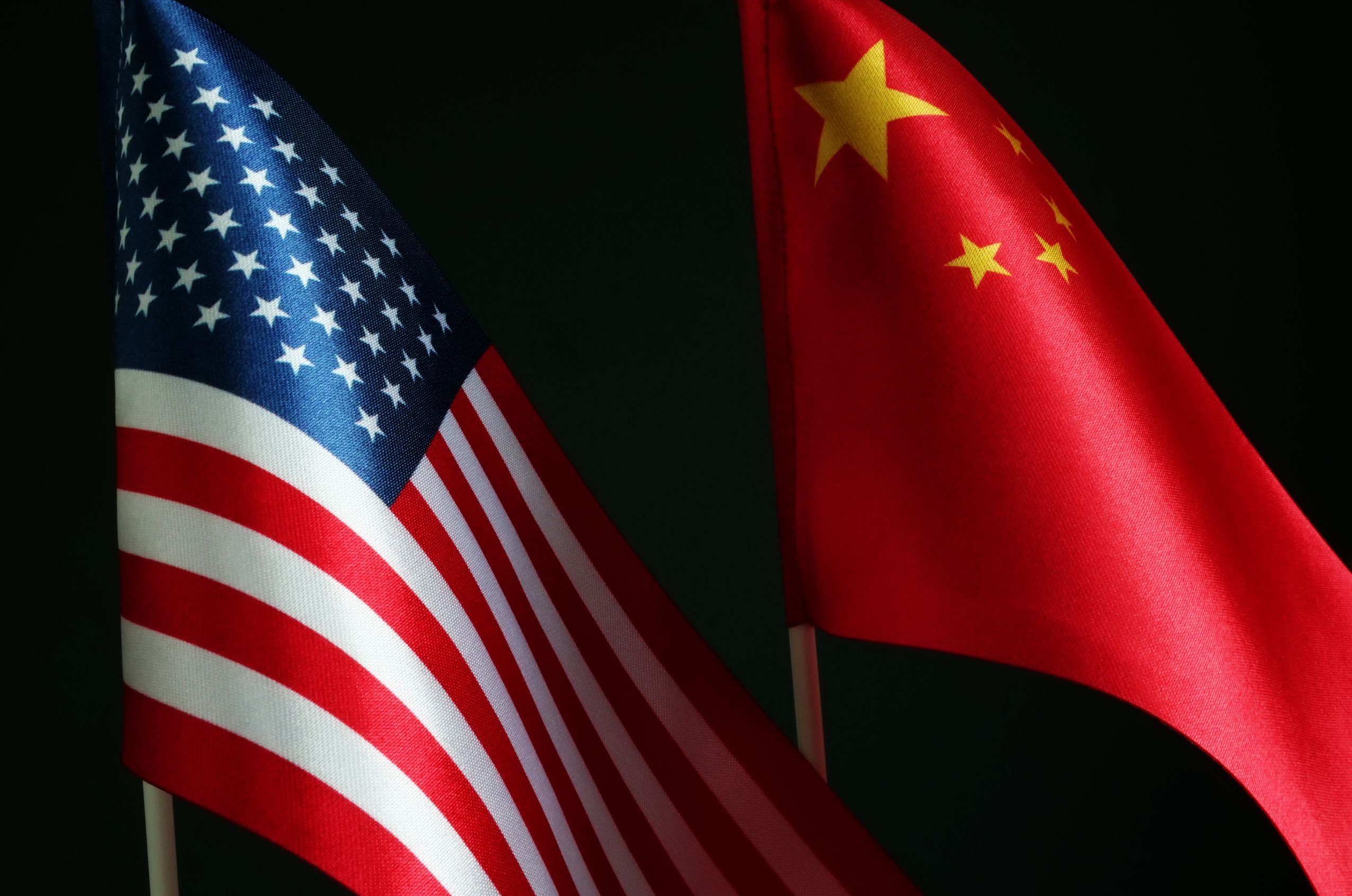 USA and China flags